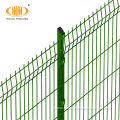 Green RAL6005 powder coated rigid fence panels